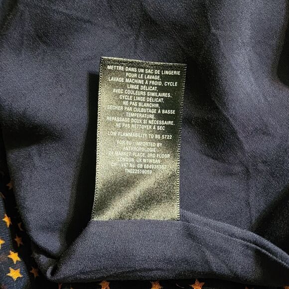 Anthropologie Lucia Navy Star Dot Pleated Dress | US 6 | Feminine Lined Y2K - Picture 13 of 14